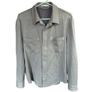 Zara Top Women's Shacket Green Snap Front Pockets L Fishermancore Fishing Preppy